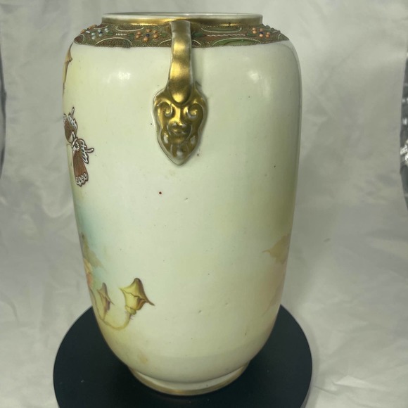 Antique hand painted large vase - Picture 5 of 12